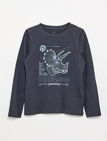 Camiseta de manga larga estampada