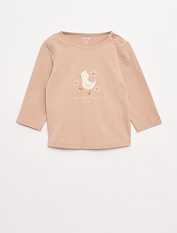 Camiseta de manga larga estampada