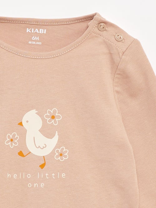 Camiseta de manga larga estampada - Kiabi