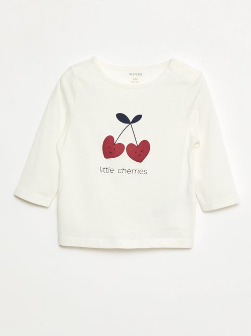 Camiseta de manga larga estampada - Kiabi