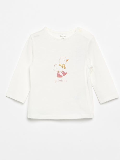Camiseta de manga larga estampada - Kiabi