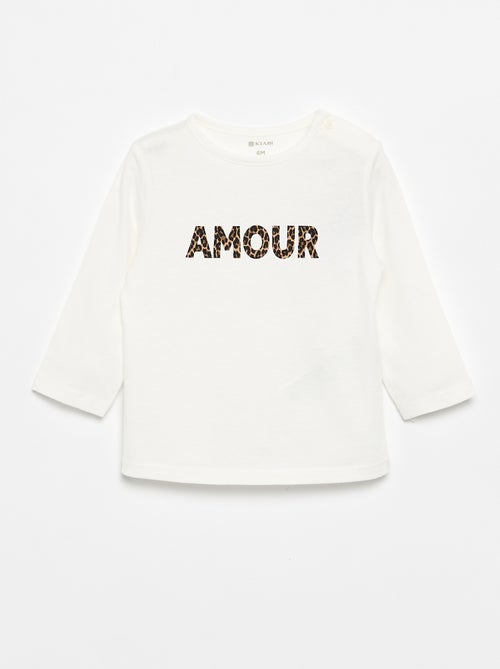 Camiseta de manga larga estampada - Kiabi