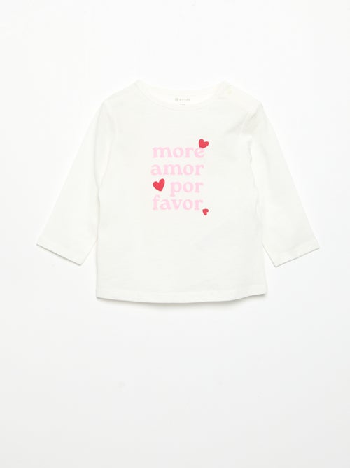 Camiseta de manga larga estampada - Kiabi Camiseta de manga larga estampada - Kiabi