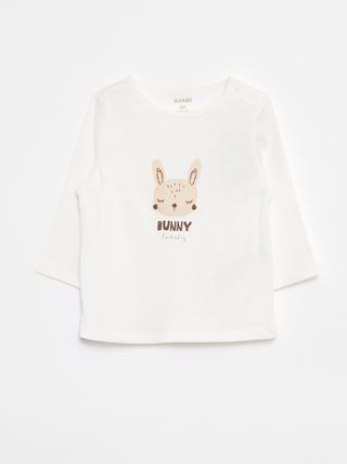 Camiseta de manga larga estampada