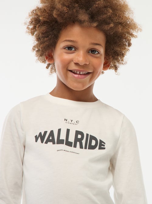 Camiseta de manga larga estampada - Kiabi