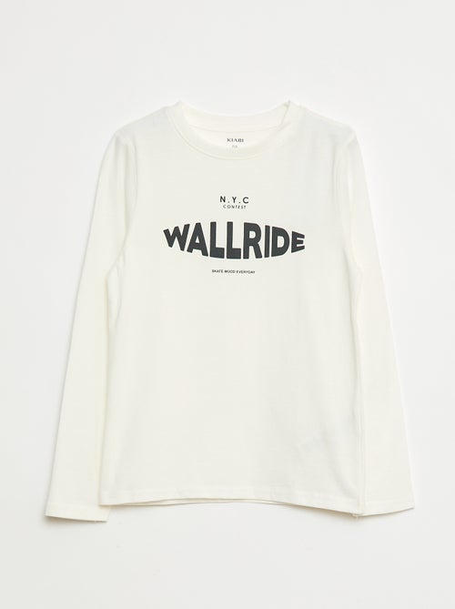 Camiseta de manga larga estampada - Kiabi