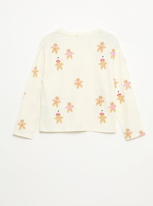 Camiseta de manga larga estampada - Kiabi