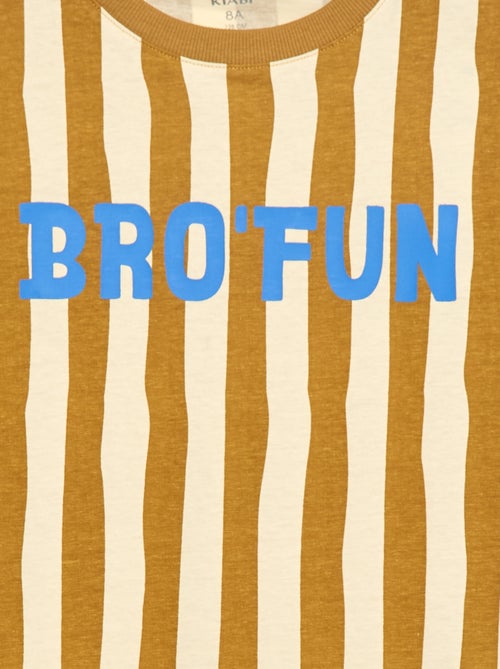 Camiseta de manga larga estampada 'brother' - Kiabi