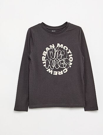 Camiseta de manga larga estampada