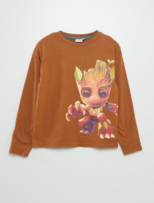 Camiseta de manga larga estampada 'Groot' - Kiabi