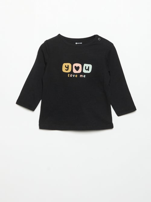 Camiseta de manga larga estampada - Kiabi Camiseta de manga larga estampada - Kiabi