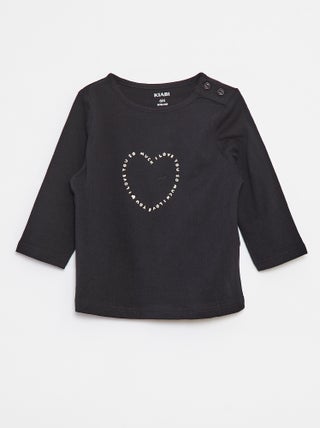 Camiseta de manga larga estampada