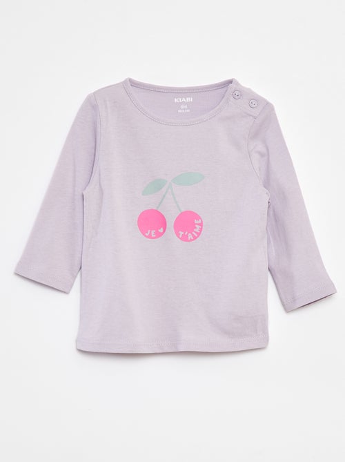 Camiseta de manga larga estampada - Kiabi