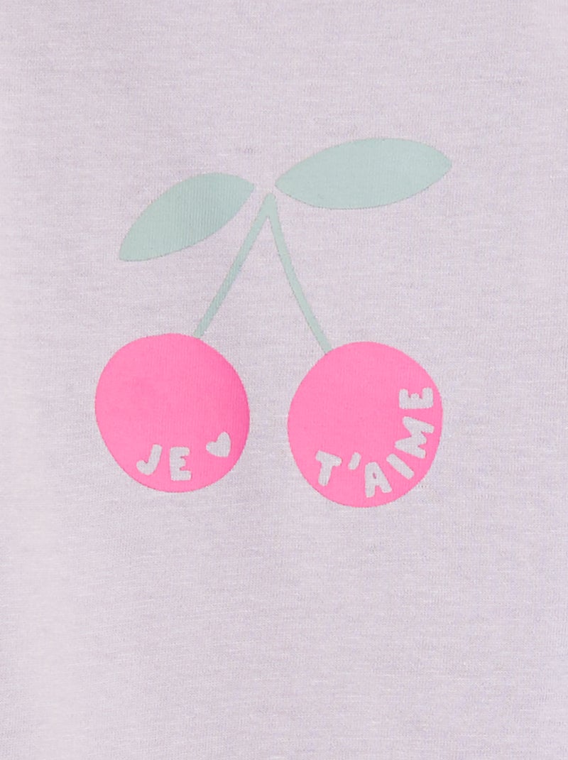 Camiseta de manga larga estampada Purpura - Kiabi