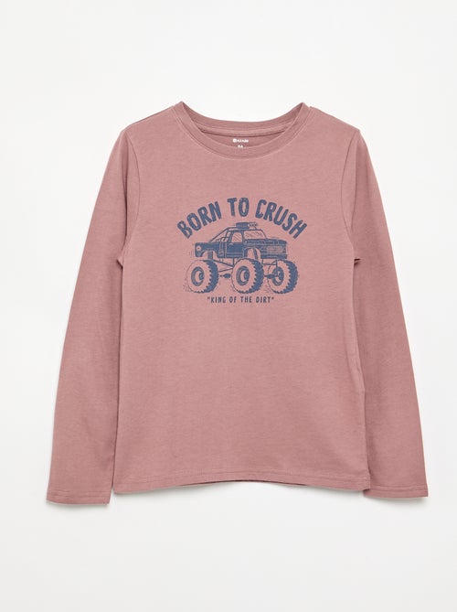 Camiseta de manga larga estampada - Kiabi Camiseta de manga larga estampada - Kiabi