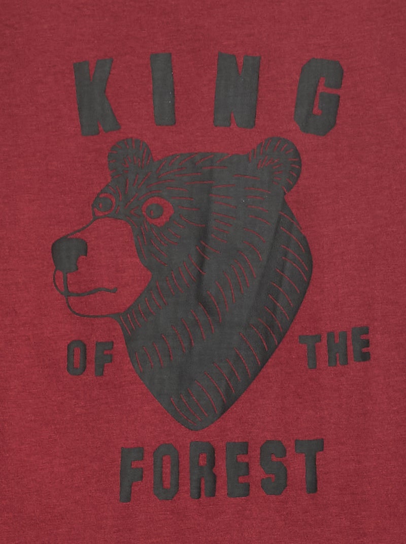 Camiseta de manga larga estampada Rojo - Kiabi