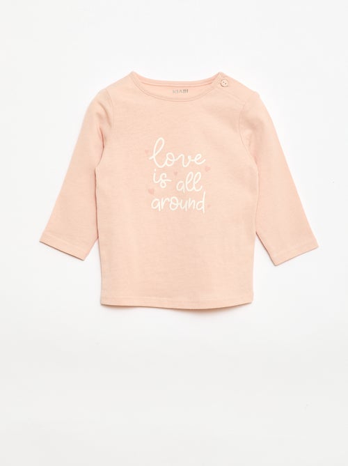 Camiseta de manga larga estampada - Kiabi