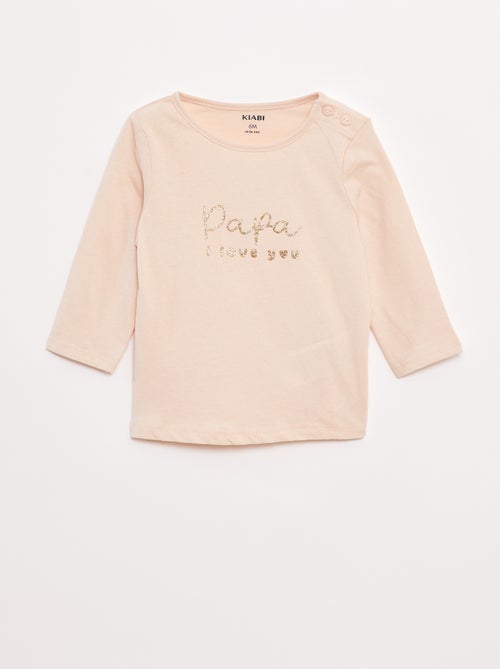 Camiseta de manga larga estampada - Kiabi