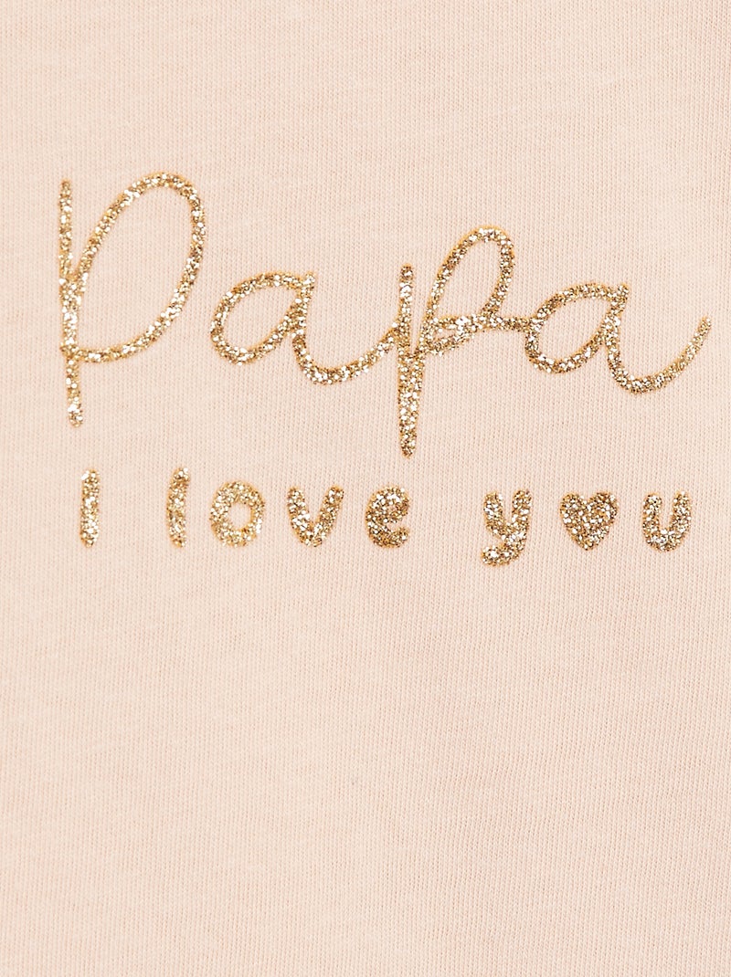 Camiseta de manga larga estampada Rosa - Kiabi