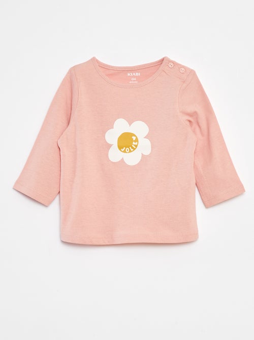 Camiseta de manga larga estampada - Kiabi