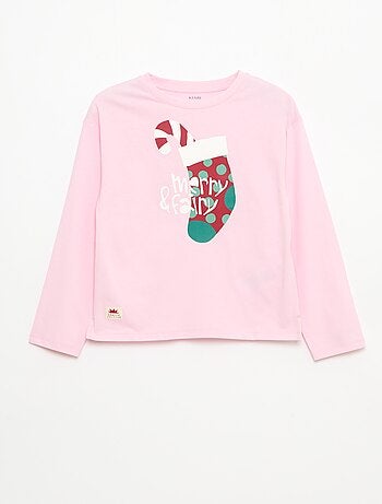 Camiseta de manga larga estampada