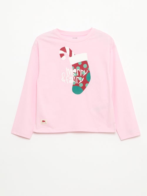 Camiseta de manga larga estampada - Kiabi