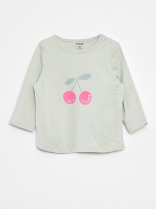 Camiseta de manga larga estampada