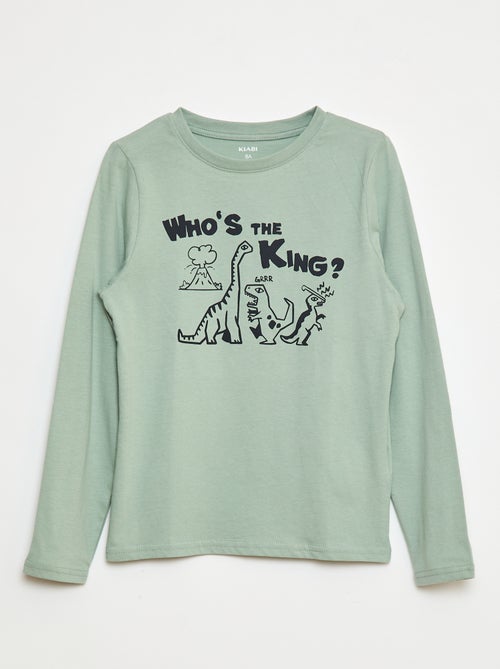 Camiseta de manga larga estampada - Kiabi