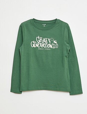 Camiseta de manga larga estampada