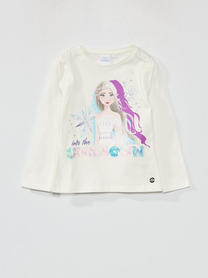Camiseta de manga larga 'Frozen' BEIGE - Kiabi