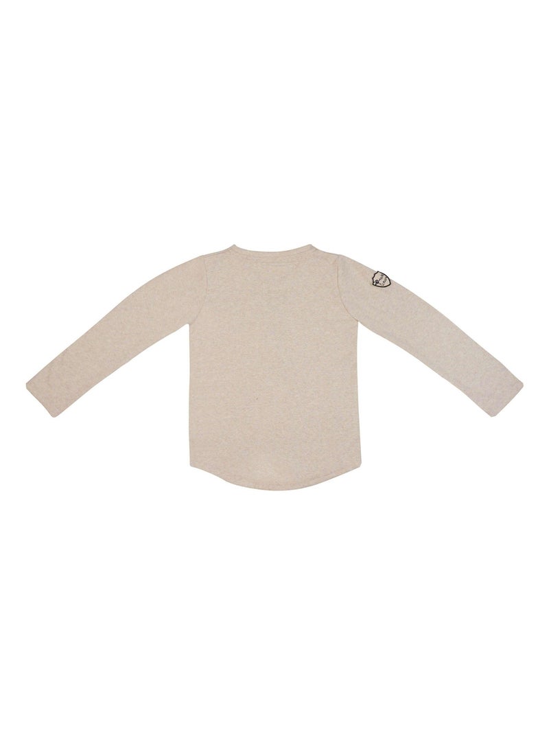 Camiseta de manga larga | Jersey de algodón beige | ELVIS Beige - Kiabi