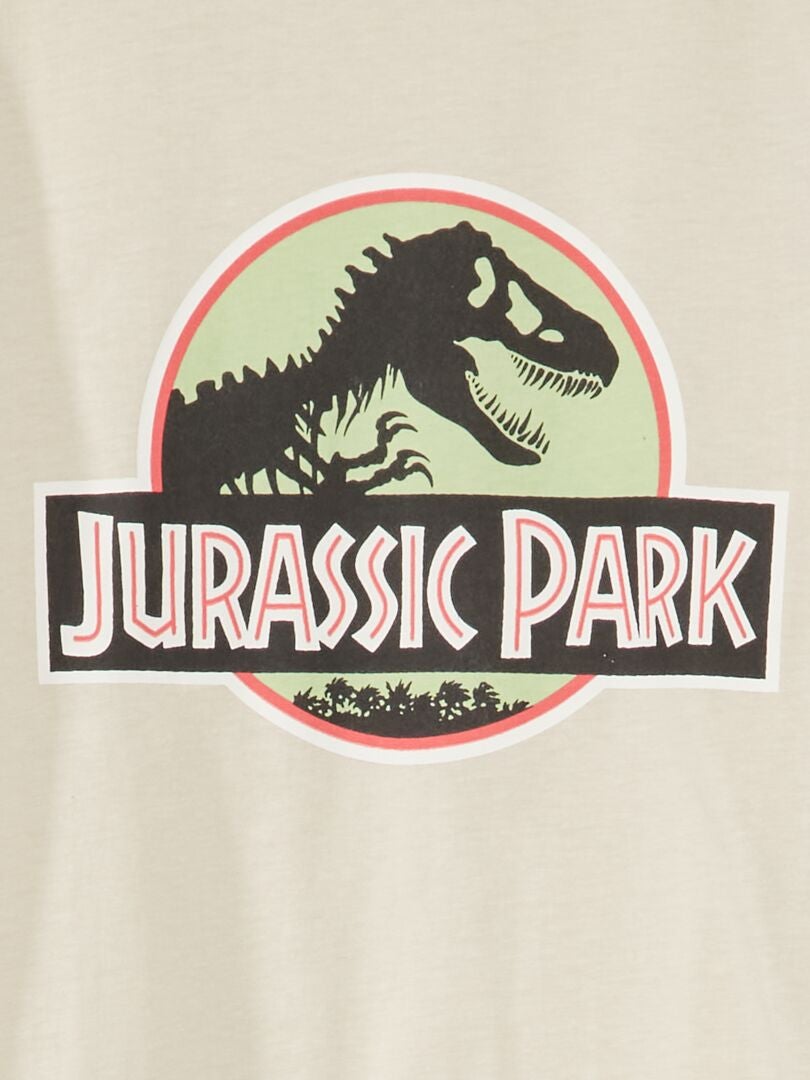 Camiseta de manga larga 'Jurassic Park' ecru - Kiabi