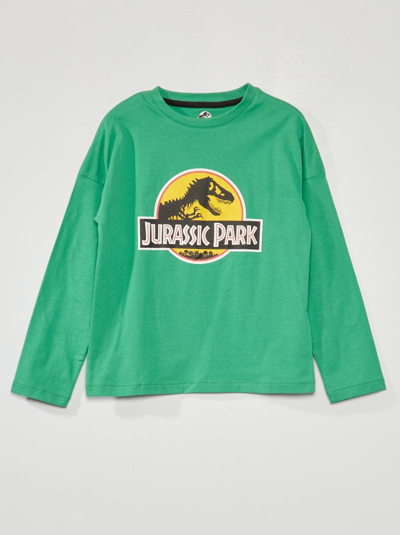 Camiseta de manga larga 'Jurassic Park' Verde - Kiabi