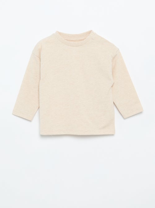 Camiseta de manga larga lisa - Kiabi