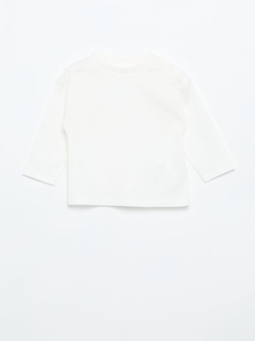 Camiseta de manga larga lisa - Kiabi