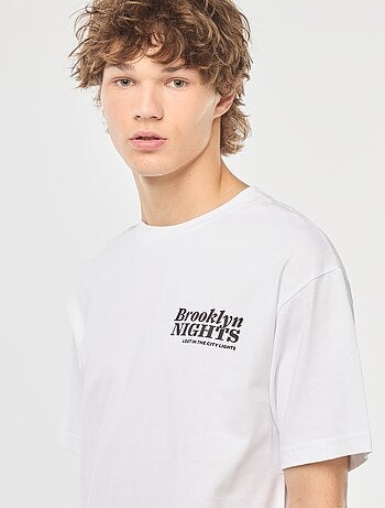 Camiseta de manga larga lisa con estampado en ambos lados