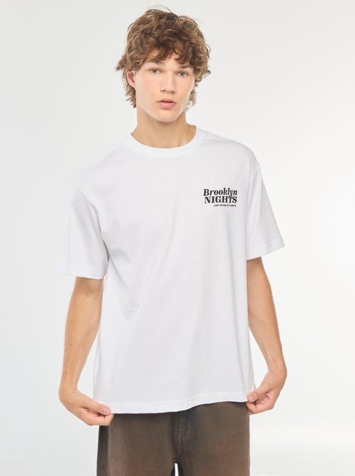 Camiseta de manga larga lisa con estampado en ambos lados - Kiabi