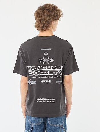 Camiseta de manga larga lisa con estampado en ambos lados