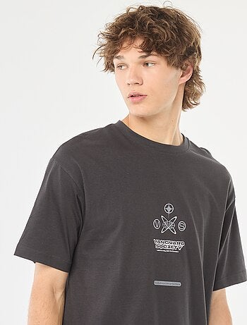 Camiseta de manga larga lisa con estampado en ambos lados