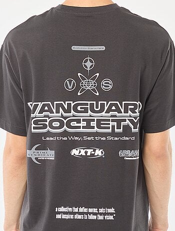Camiseta de manga larga lisa con estampado en ambos lados