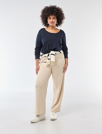 Camiseta de manga larga lisa de punto