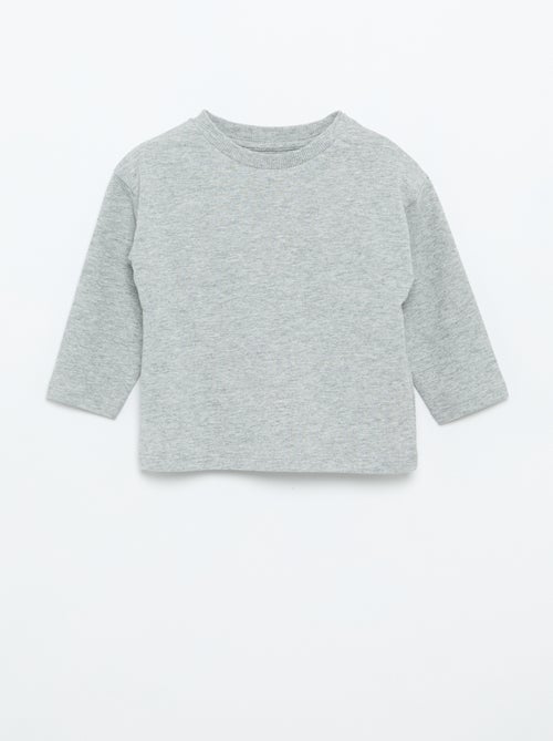 Camiseta de manga larga lisa - Kiabi