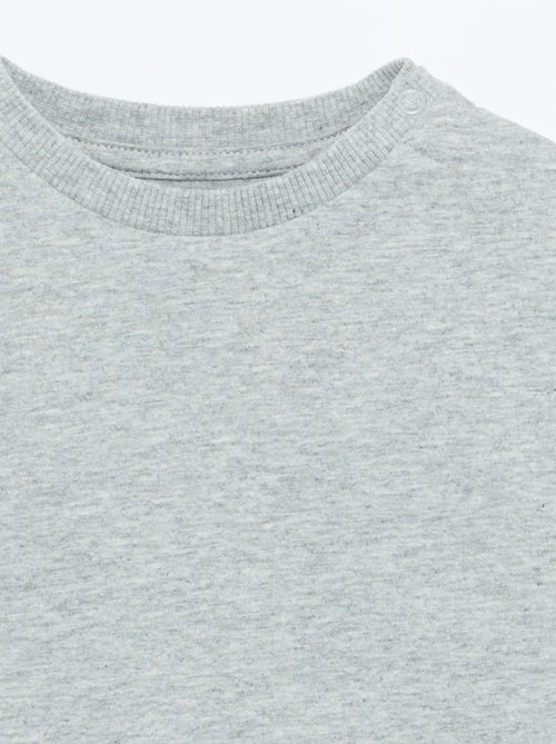Camiseta de manga larga lisa - Kiabi