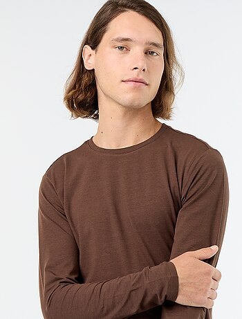 Camiseta de manga larga lisa
