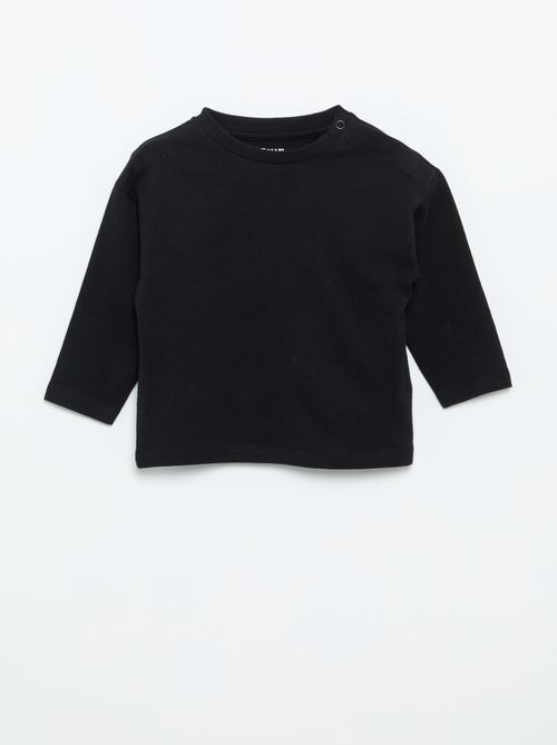 Camiseta de manga larga lisa - Kiabi