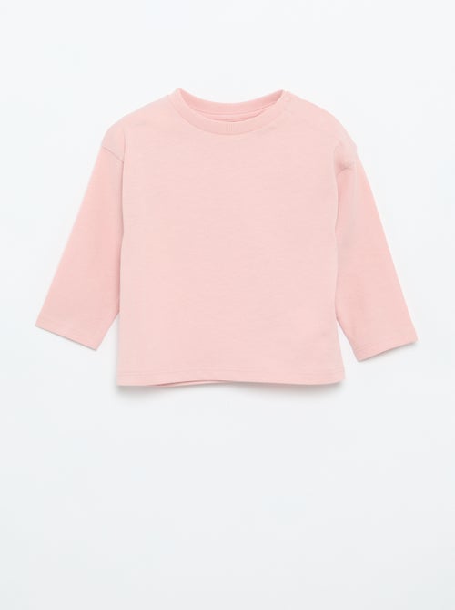 Camiseta de manga larga lisa - Kiabi