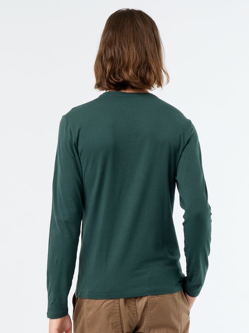 Camiseta de manga larga lisa - Kiabi Camiseta de manga larga lisa - Kiabi