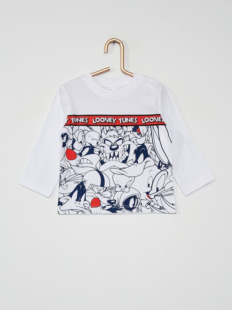 Camiseta de manga larga 'Looney Tunes' blanco - Kiabi