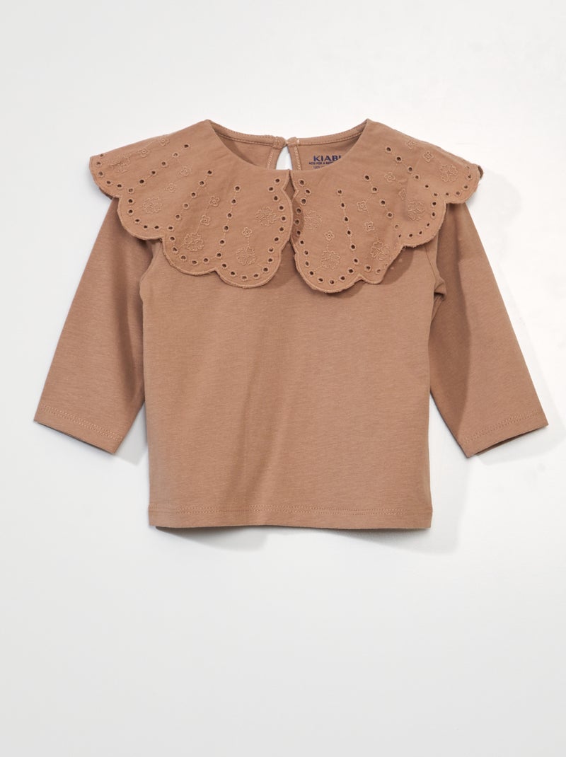 Camiseta de manga larga MARRON - Kiabi