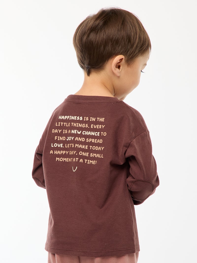 Camiseta de manga larga Marron - Kiabi